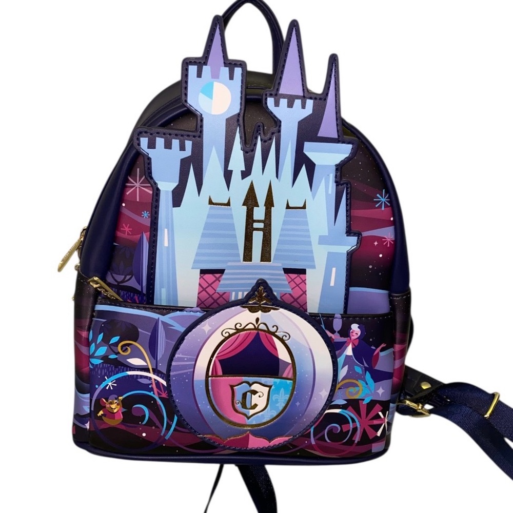 Cinderella Disney loungefly castle transformation backpack